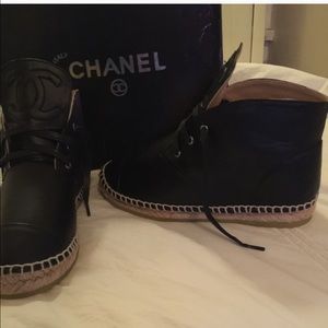 black CC high top espadrilles